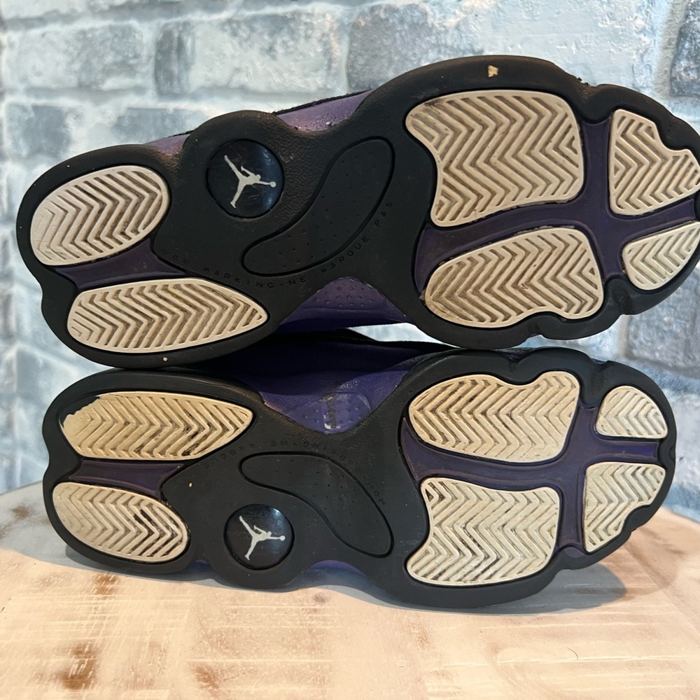 Nike Air Jordan 13 Court Purple Size 3 Black and Purple Sneakers 414575-015 - Picture 6 of 7